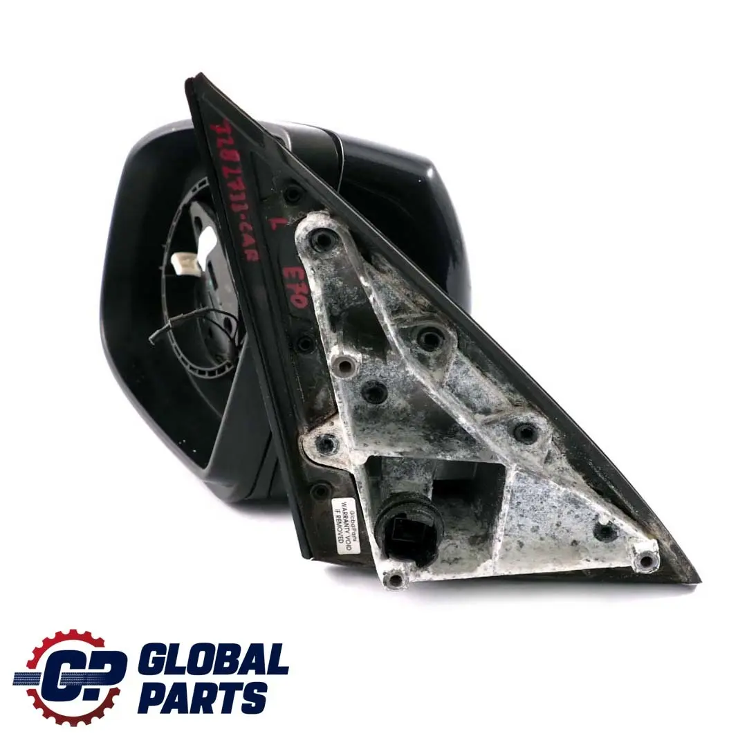 BMW X5 Series E70 Outside Left Wing Mirror Memory N/S Carbonschwarz Black 416 - SKU rhd-7282733-CAR - Part number 7282733