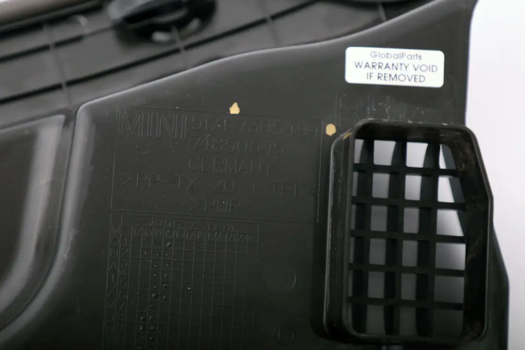 Covering Apron Cover Trim Right O/S Black to Mini F55 F56 F57 with Part number 7305494 Mini F55 F56 F57 Covering Apron Cover Trim Right O/S Black - SKU rhd-7305494 - Part number 7305494