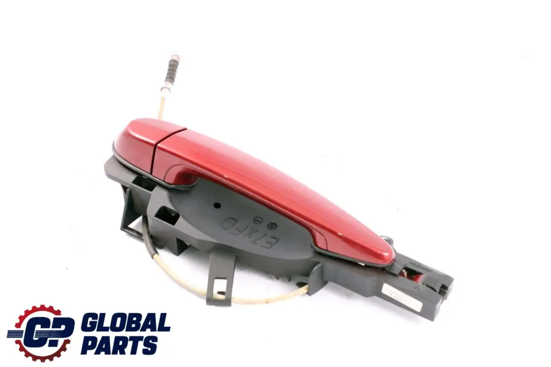 Complete Front Left Grab Handle N/S Exterior Vermilion Red to BMW X6 Series E71 with Part number 7317561 BMW X6 Series E71 Complete Front Left Grab Handle N/S Exterior Vermilion Red - SKU rhd-7317561-VER - Part number 7317561