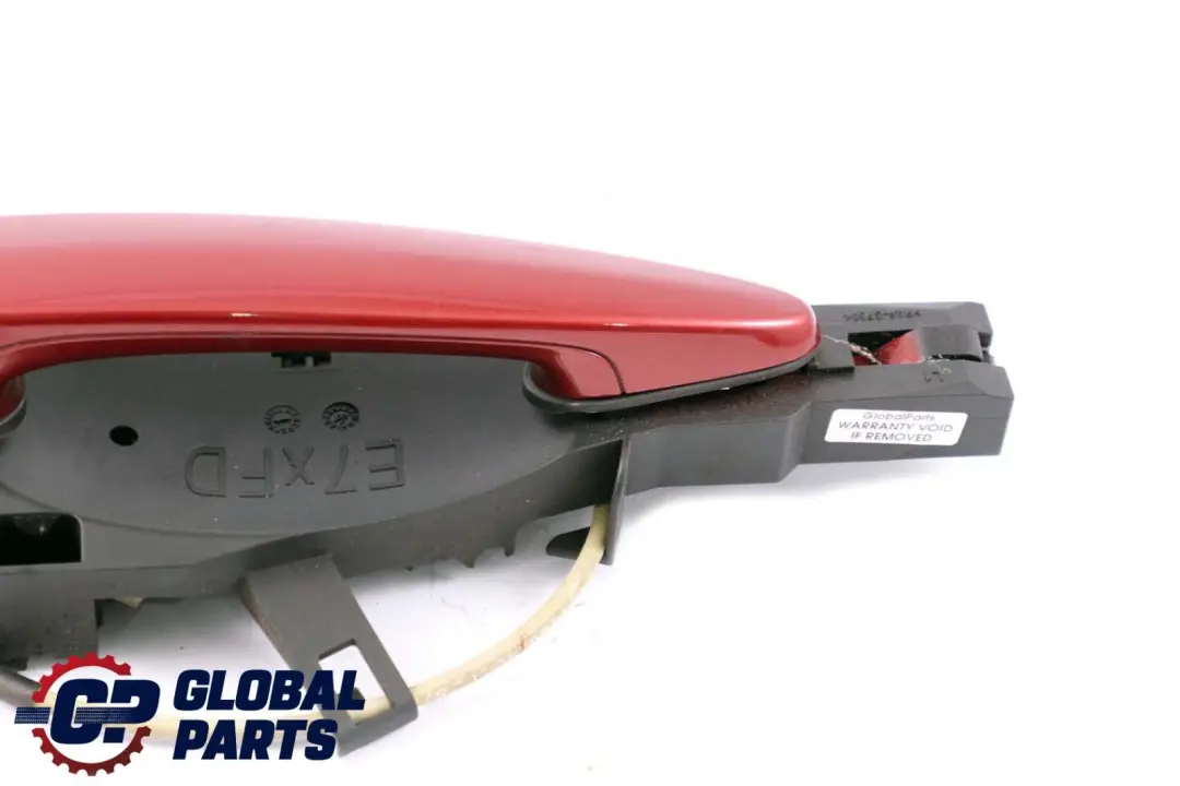 Complete Front Left Grab Handle N/S Exterior Vermilion Red to BMW X6 Series E71 with Part number 7317561 BMW X6 Series E71 Complete Front Left Grab Handle N/S Exterior Vermilion Red - SKU rhd-7317561-VER - Part number 7317561
