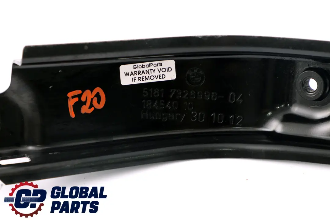 Reinforcement Partition Bulkhead to BMW 1 3 4 SERIES F20 F21 F30 F31 F32 F33 F34 with Part number 7326996 BMW 1 3 4 SERIES F20 F21 F30 F31 F32 F33 F34 Reinforcement Partition Bulkhead - SKU rhd-7326996 - Part number 7326996