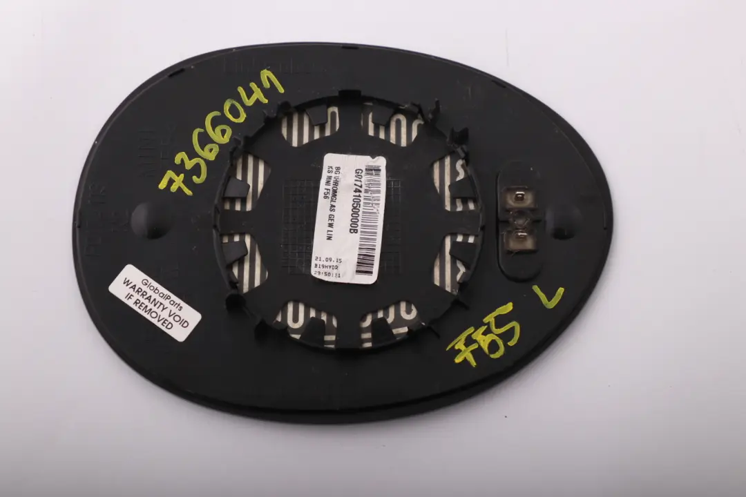 Wing Mirror Glass Heated Left N/S 174113 to Mini Cooper F54 F55 F56 F57 F60 with Part number 7366041 Mini Cooper F54 F55 F56 F57 F60 Wing Mirror Glass Heated Left N/S 174113 - SKU RHD-7366041 - Part number 7366041