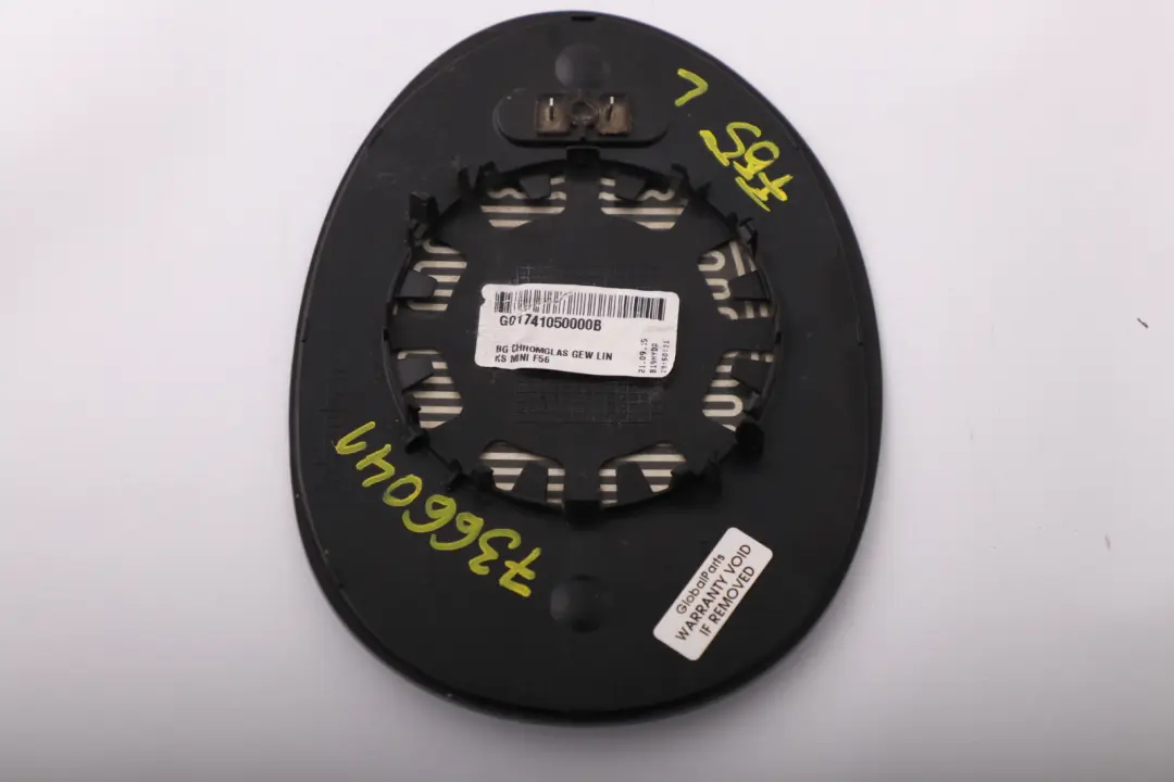 Wing Mirror Glass Heated Left N/S 174113 to Mini Cooper F54 F55 F56 F57 F60 with Part number 7366041 Mini Cooper F54 F55 F56 F57 F60 Wing Mirror Glass Heated Left N/S 174113 - SKU RHD-7366041 - Part number 7366041