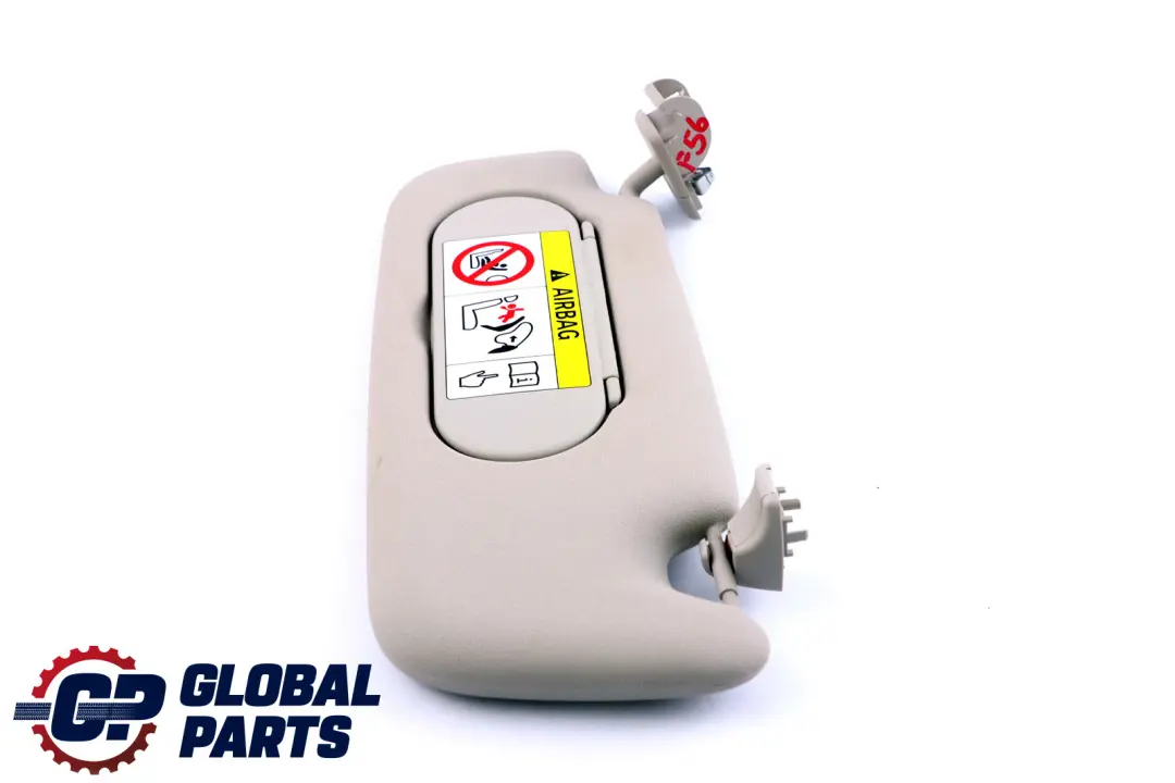 Sun Visor With Label Mirror Left N/S SATELLITE GREY to Mini Cooper 1 F55 F56 with Part number 7382101 Mini Cooper 1 F55 F56 Sun Visor With Label Mirror Left N/S SATELLITE GREY - SKU rhd-7382101-1 - Part number 7382101