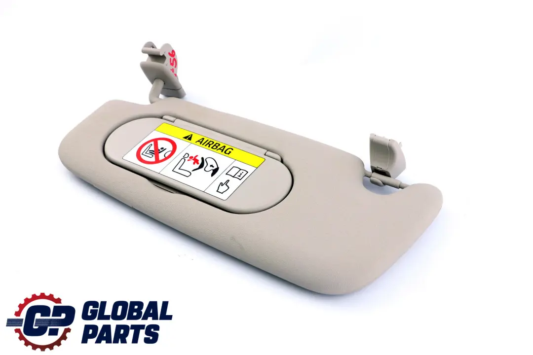 Sun Visor With Label Mirror Left N/S SATELLITE GREY to Mini Cooper 1 F55 F56 with Part number 7382101 Mini Cooper 1 F55 F56 Sun Visor With Label Mirror Left N/S SATELLITE GREY - SKU rhd-7382101-1 - Part number 7382101