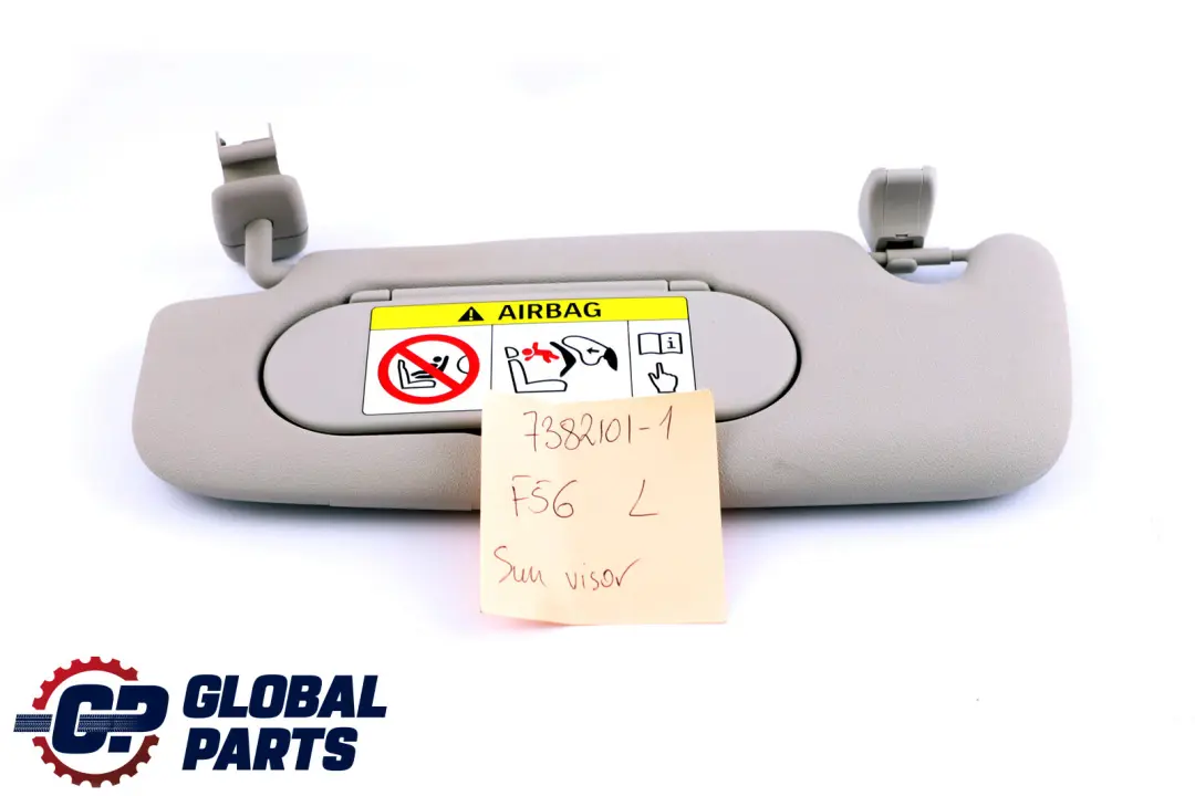 Mini Cooper 1 F55 F56 Sun Visor With Label Mirror Left N/S SATELLITE GREY - SKU rhd-7382101-1 - Part number 7382101