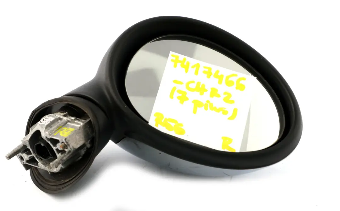 Right Door Wing Mirror Power Fold O/S Chrome 7 Pins to Mini Cooper 2 R55 R56 with Part number 7417466 Mini Cooper 2 R55 R56 Right Door Wing Mirror Power Fold O/S Chrome 7 Pins - SKU rhd-7417466-CHR2 - Part number 7417466