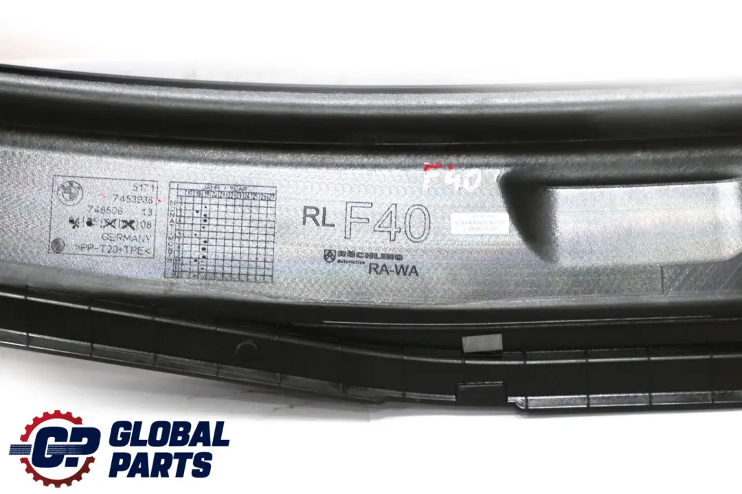 Trim Cowl Panel Cover Engine Mounting Part to BMW 1 Series F40 with Part number 7453938 BMW 1 Series F40 Trim Cowl Panel Cover Engine Mounting Part - SKU rhd-7453938 - Part number 7453938