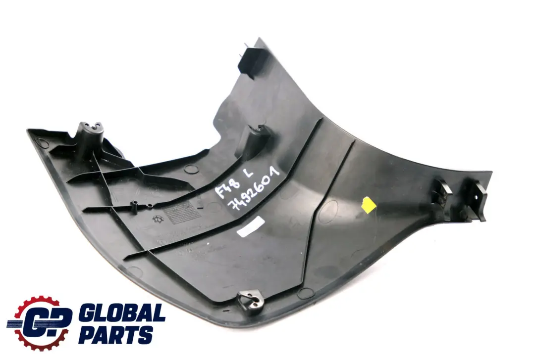 Lateral Trim Panel Bottom Front Left N/S Black to BMW X1 X2 Series F39 F48 with Part number 7492601 BMW X1 X2 Series F39 F48 Lateral Trim Panel Bottom Front Left N/S Black - SKU rhd-7492601 - Part number 7492601
