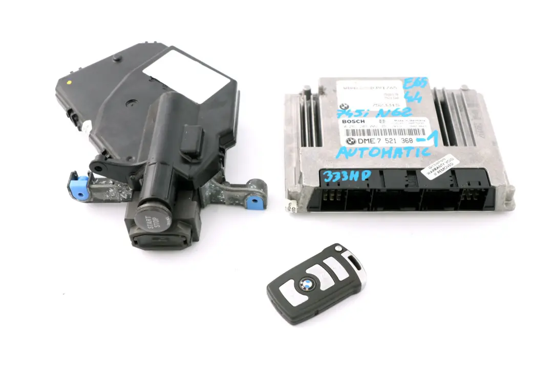 N62 Petrol ECU Kit DME Ignition Switch CAS Key to BMW 7 Series E65 745i with Part number 7521368 BMW 7 Series E65 745i N62 Petrol ECU Kit DME Ignition Switch CAS Key - SKU rhd-7521368-1 - Part number 7521368