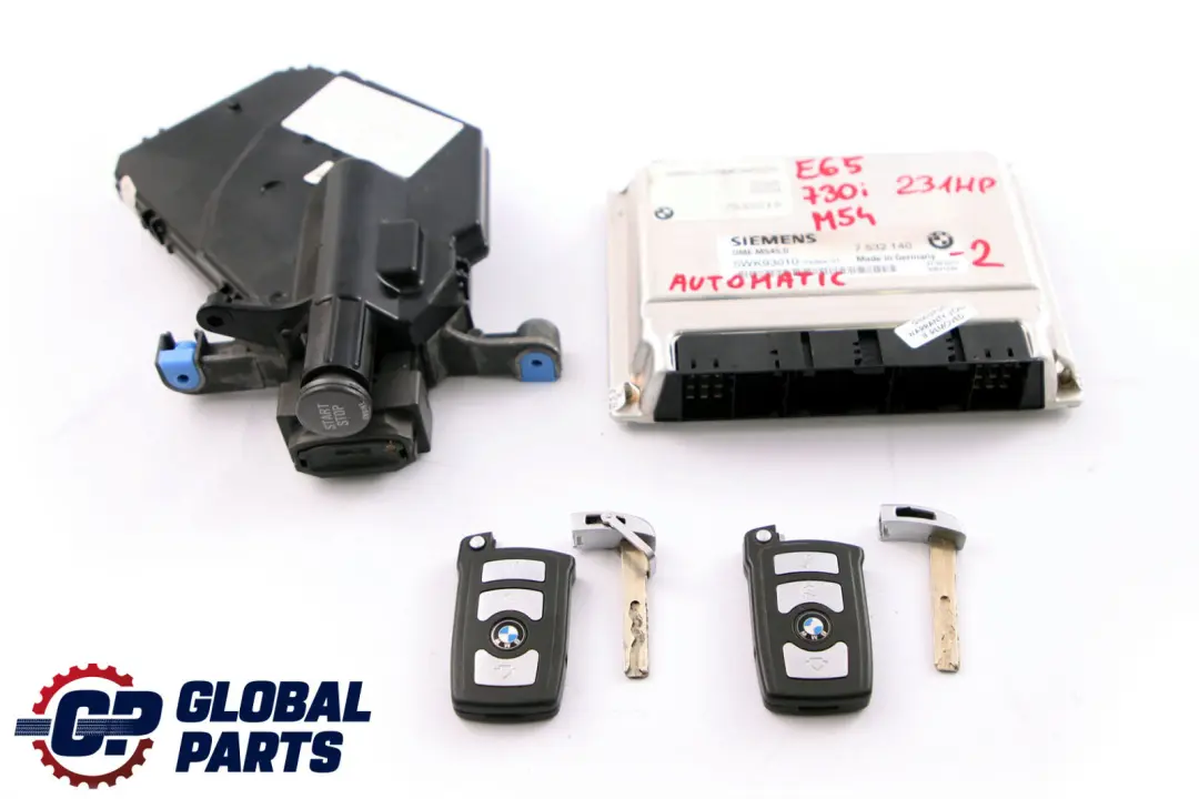 730i M54 231HP Petrol ECU Kit DME + CAS + 2 Keys to BMW 7 Series E65 with Part number 7532140 BMW 7 Series E65 730i M54 231HP Petrol ECU Kit DME + CAS + 2 Keys - SKU rhd-7532140-2 - Part number 7532140