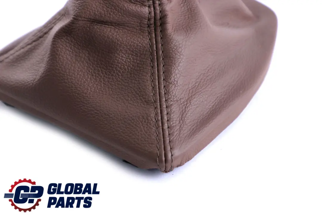 BMW 5 Series E60 E61 Gear Shift Lever Knob Leather Gaiter Cover Braun - SKU rhd-7552515 - Part number 7552515