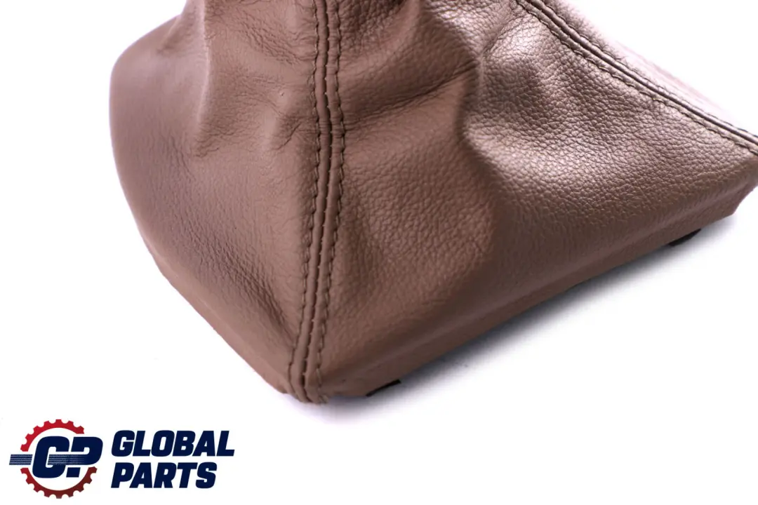 Shift Lever Knob Leather Gaiter Cover Braun to BMW 5 Series E60 E61 Gear with Part number 7552515 BMW 5 Series E60 E61 Gear Shift Lever Knob Leather Gaiter Cover Braun - SKU rhd-7552515 - Part number 7552515