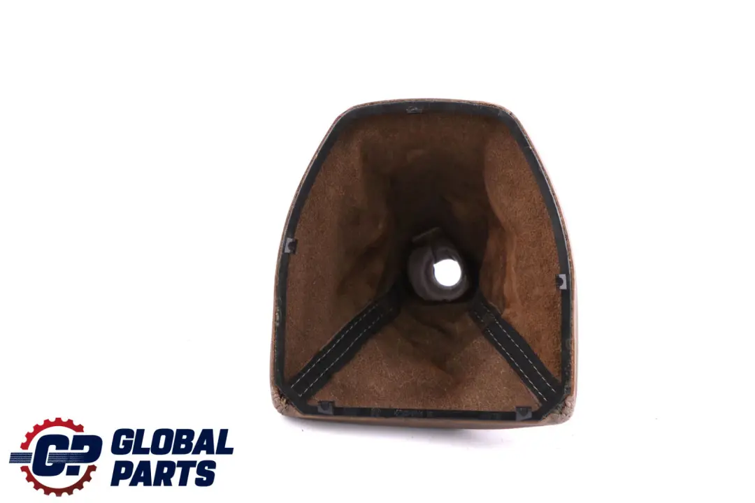 BMW 5 Series E60 E61 Gear Shift Lever Knob Leather Gaiter Cover Braun - SKU rhd-7552515 - Part number 7552515