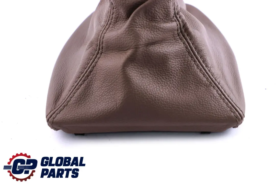 BMW 5 Series E60 E61 Gear Shift Lever Knob Leather Gaiter Cover Braun - SKU rhd-7552515 - Part number 7552515