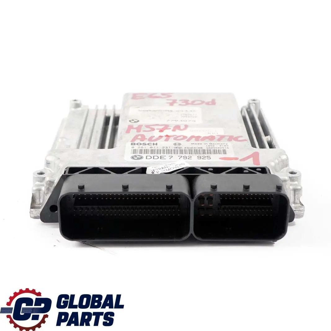 BMW 7 Series E65 E66 730d M57N ECU Kit DDE + CAS / ZAS + Key Automatic - SKU rhd-7792925-1 - Part number 7792925