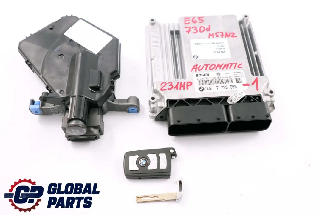 M57N2 231HP ECU Kit DDE + CAS + Key Automatic to BMW 7 Series E65 E66 730d with Part number 7798506 BMW 7 Series E65 E66 730d M57N2 231HP ECU Kit DDE + CAS + Key Automatic - SKU rhd-7798506-1 - Part number 7798506