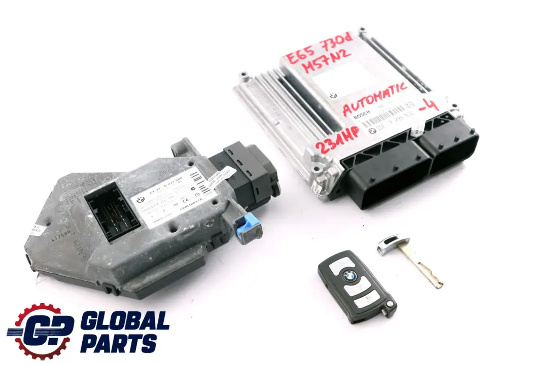 BMW 7 Series E65 E66 730d M57N2 231HP ECU Kit DDE + CAS + Key Automatic - SKU rhd-7799856-4 - Part number 7799856