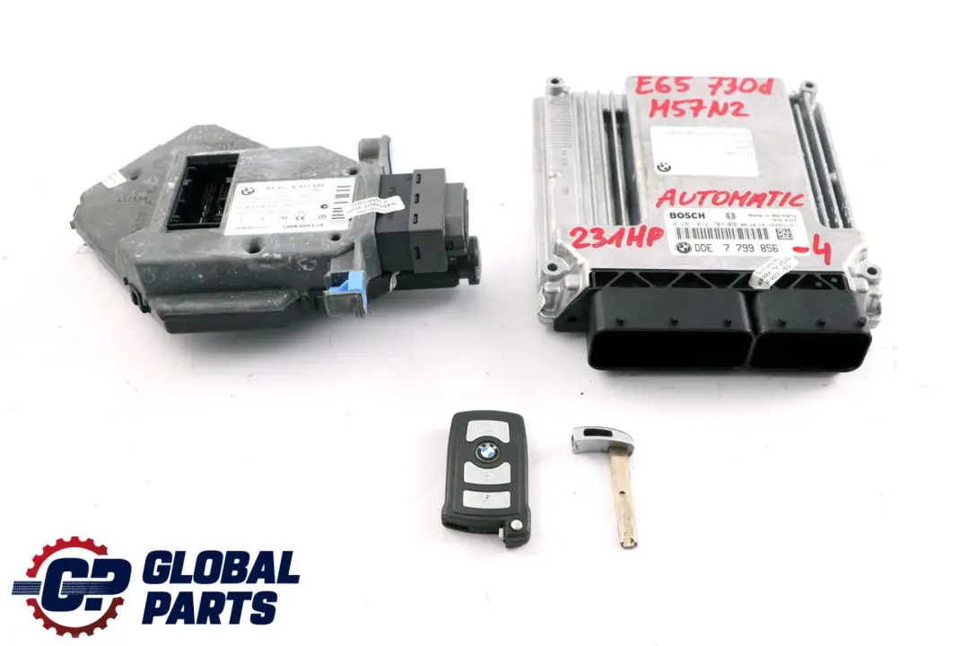M57N2 231HP ECU Kit DDE + CAS + Key Automatic to BMW 7 Series E65 E66 730d with Part number 7799856 BMW 7 Series E65 E66 730d M57N2 231HP ECU Kit DDE + CAS + Key Automatic - SKU rhd-7799856-4 - Part number 7799856
