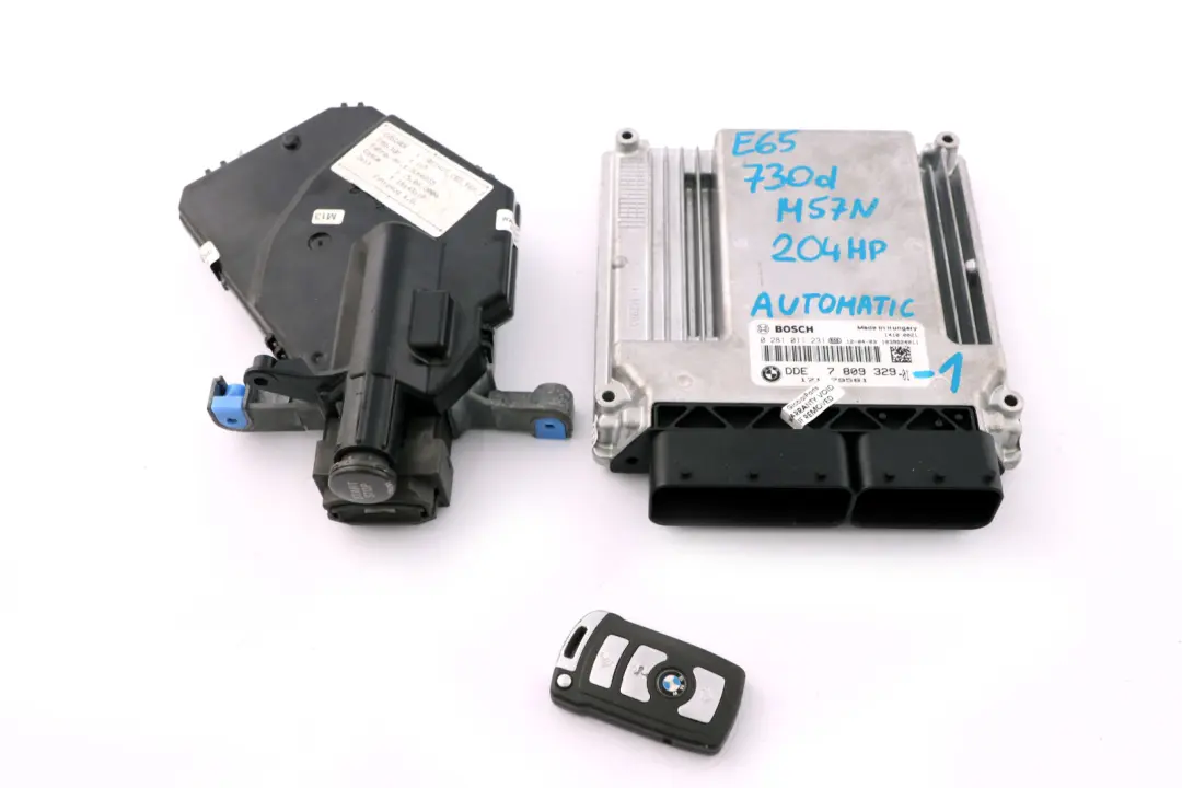 M57N 204HP ECU Kit DDE + CAS / ZAS + Key to BMW 7 Series E65 E66 730d with Part number 7809329 BMW 7 Series E65 E66 730d M57N 204HP ECU Kit DDE + CAS / ZAS + Key - SKU rhd-7809329-1 - Part number 7809329