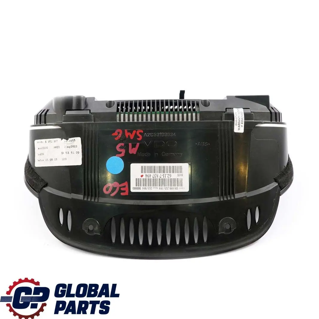 Speedo Clocks Instruments MPH to BMW 5 6 Series E60 E61 LCI M5 E63 E64 M6 with Part number 7837494 BMW 5 6 Series E60 E61 LCI M5 E63 E64 M6 Speedo Clocks Instruments MPH - SKU rhd-7837494 - Part number 7837494