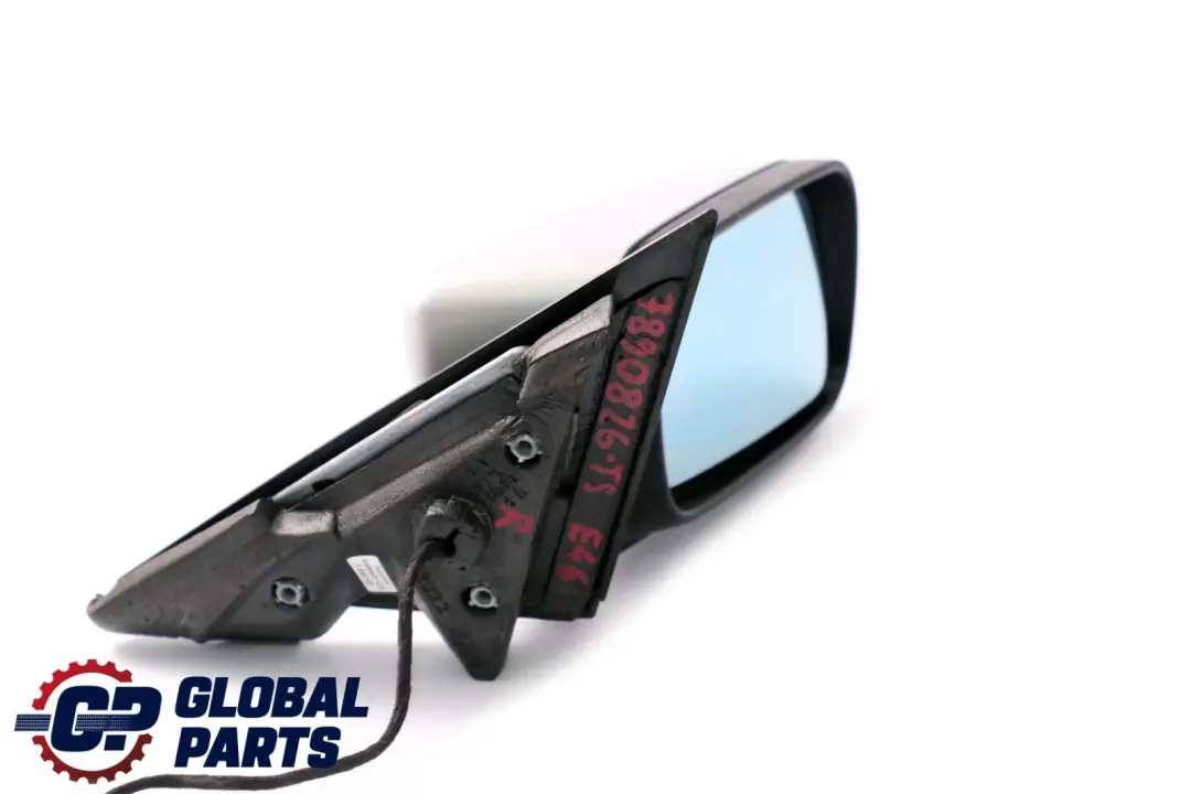 BMW 3 Series E46 Heated Right O/S Wing Mirror High Gloss Titansilber Silver 354 - SKU rhd-7890826-TS - Part number 7890826