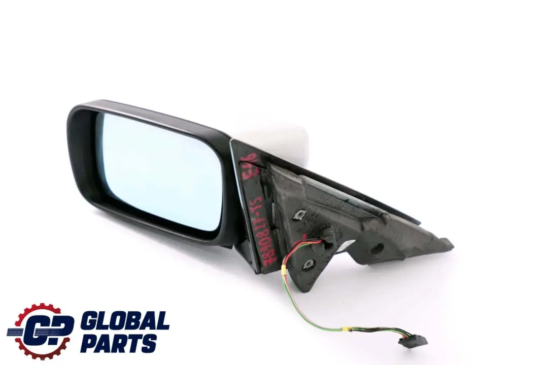BMW 3 Series E46 Heated Left N/S Wing Mirror High Gloss Titansilber Silver 354 - SKU rhd-7890827-TS - Part number 7890827