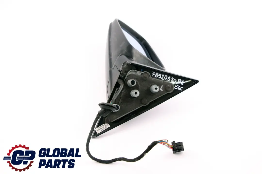 BMW 3 Series E46 Heated Left N/S Wing Mirror High Gloss Black Sapphire 475 - SKU rhd-7892053-BS - Part number 7892053
