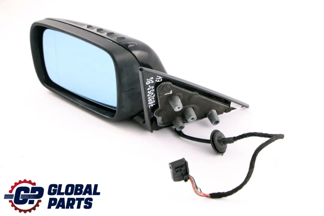 BMW 3 Series E46 Heated Left N/S Wing Mirror High Gloss Black Sapphire 475 - SKU rhd-7892053-BS - Part number 7892053