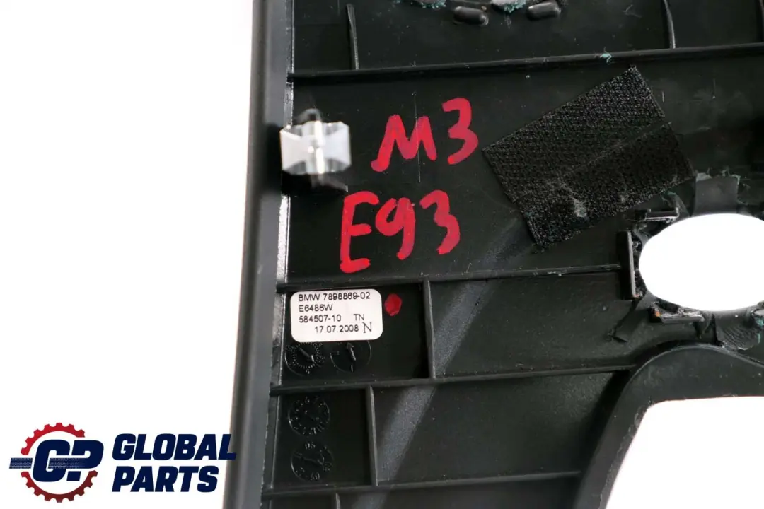 Trim Cover Centre Console Leather Carbon to BMW 3 Series E93 M3 Cabrio with Part number 7898869 BMW 3 Series E93 M3 Cabrio Trim Cover Centre Console Leather Carbon - SKU rhd-7898869 - Part number 7898869