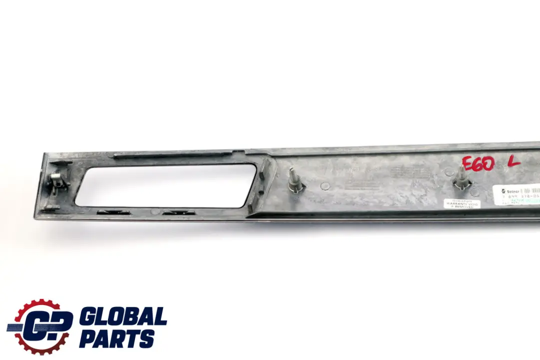 Decorative Strip Dashboard Left N/S Alu Cube Pure Silver to BMW 5 Series 3 E60 E61 with Part number 7899378 BMW 5 Series 3 E60 E61 Decorative Strip Dashboard Left N/S Alu Cube Pure Silver - SKU rhd-7899378-3 - Part number 7899378