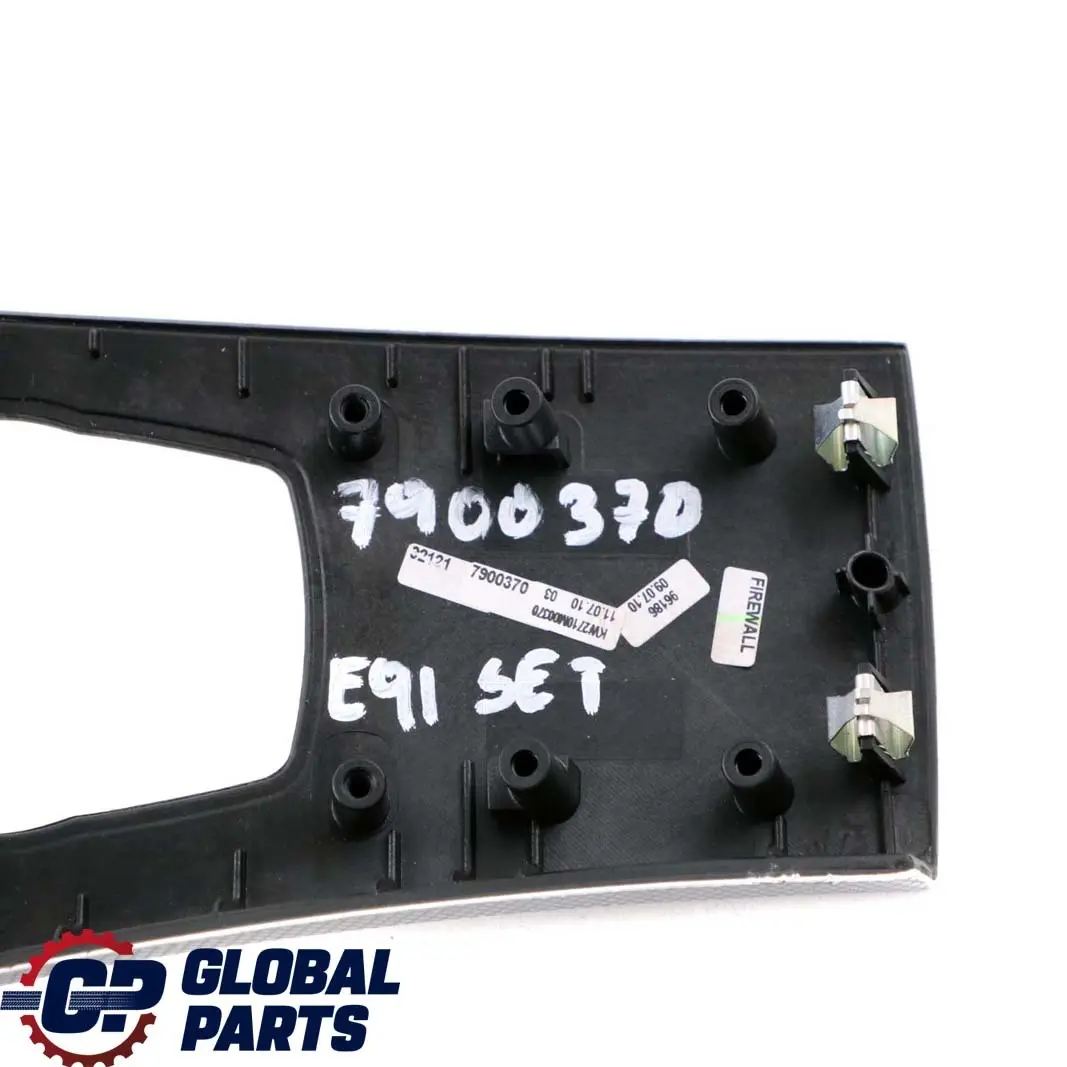 BMW 3 Series E91 LCI Set Cover Dash Trim Strip Console Aluminium Glacier Silber - SKU rhd-7900370 - Part number 7900370