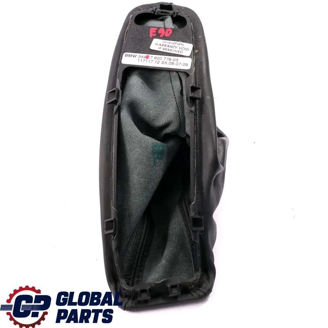 BMW 3 Series E90 E91 E92 E93 M SPORT Black Leather Handbrake Level Cover Schwarz - SKU rhd-7900778 - Part number 7900778