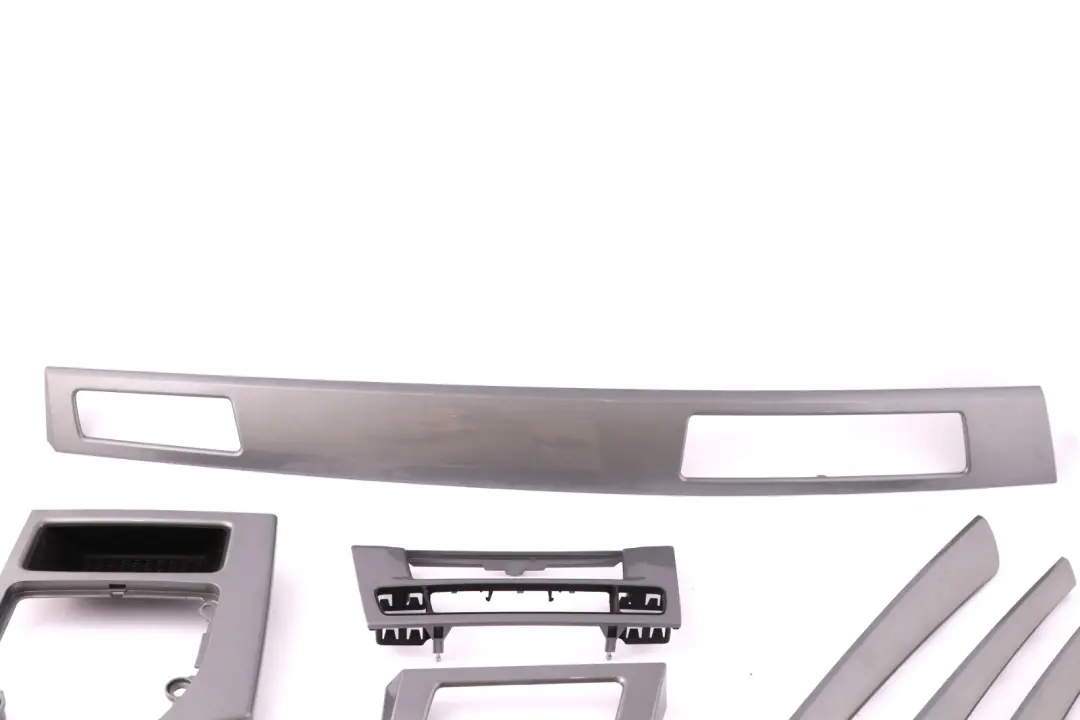 BMW 5 Series E60 E61 LCI Set Decor Strip Dash Trim Cover Spacegrau Space Grey - SKU rhd-7903542 - Part number 7903542