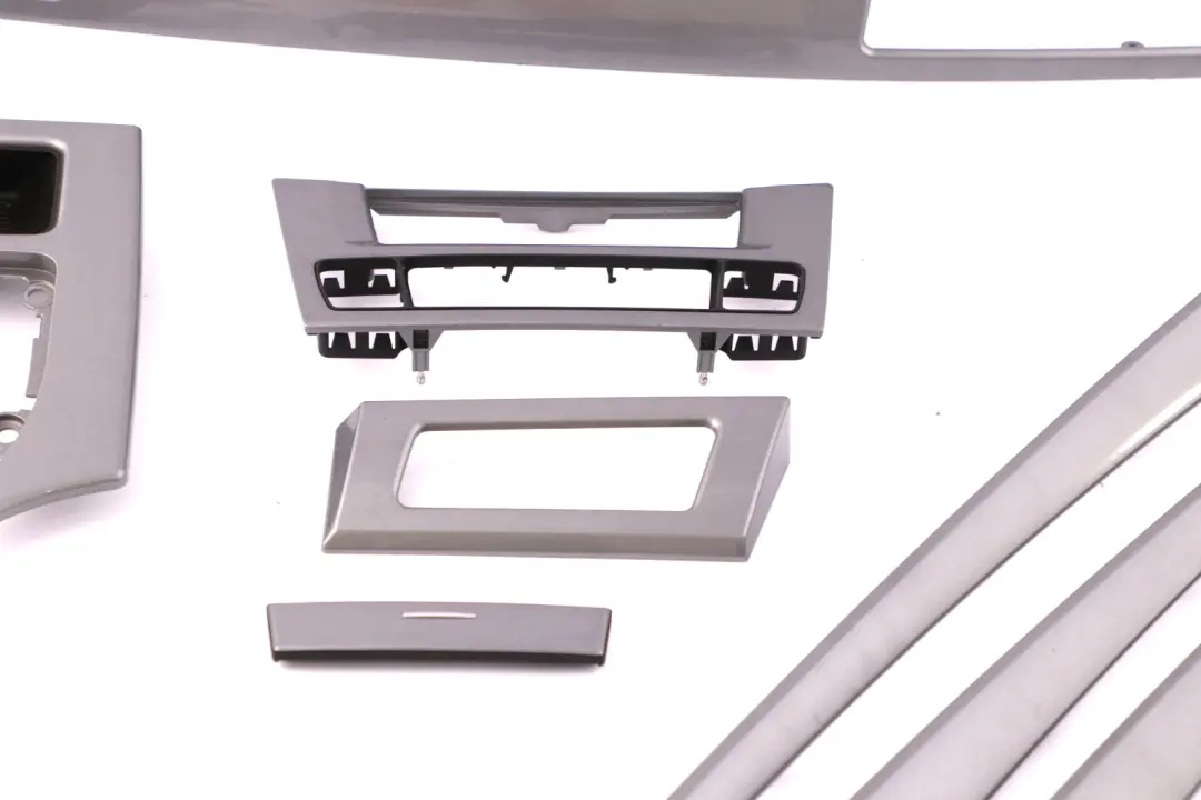 BMW 5 Series E60 E61 LCI Set Decor Strip Dash Trim Cover Spacegrau Space Grey - SKU rhd-7903542 - Part number 7903542