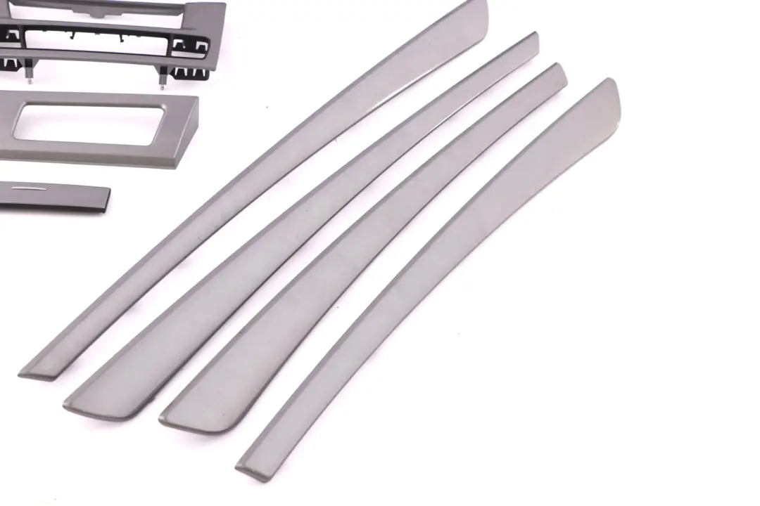 BMW 5 Series E60 E61 LCI Set Decor Strip Dash Trim Cover Spacegrau Space Grey - SKU rhd-7903542 - Part number 7903542