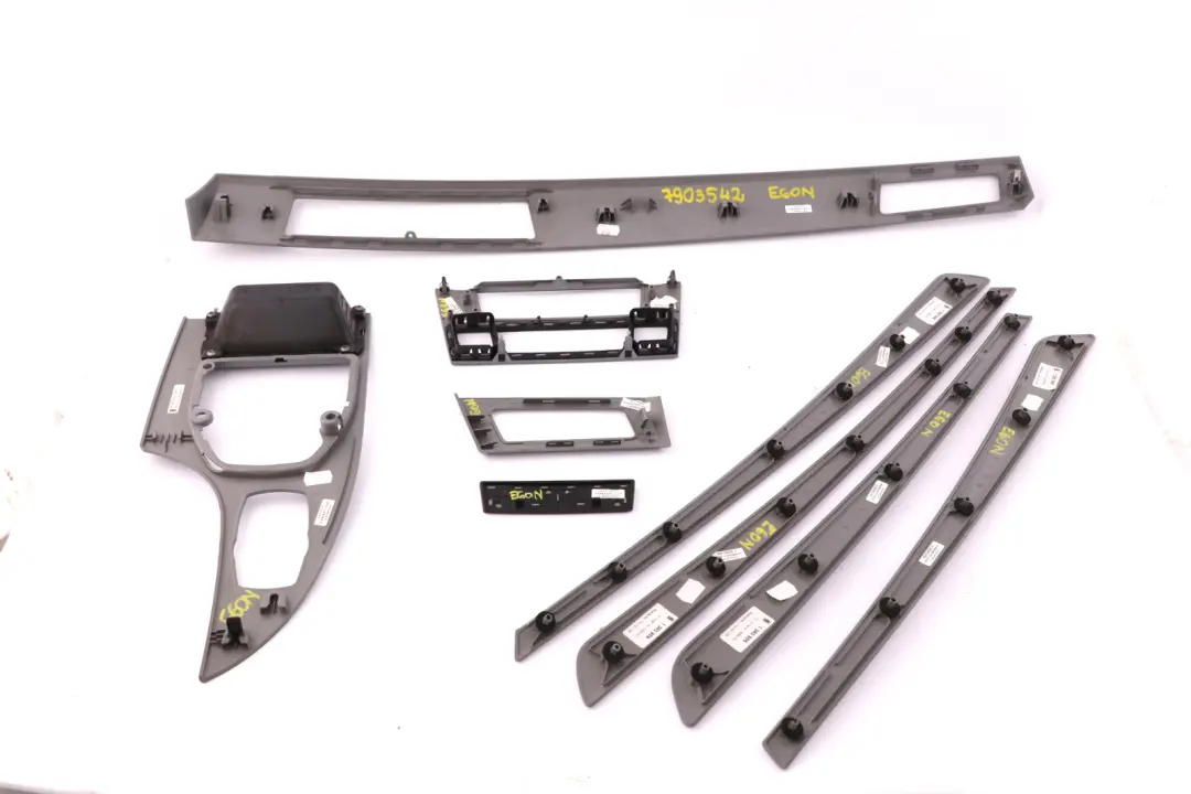 BMW 5 Series E60 E61 LCI Set Decor Strip Dash Trim Cover Spacegrau Space Grey - SKU rhd-7903542 - Part number 7903542