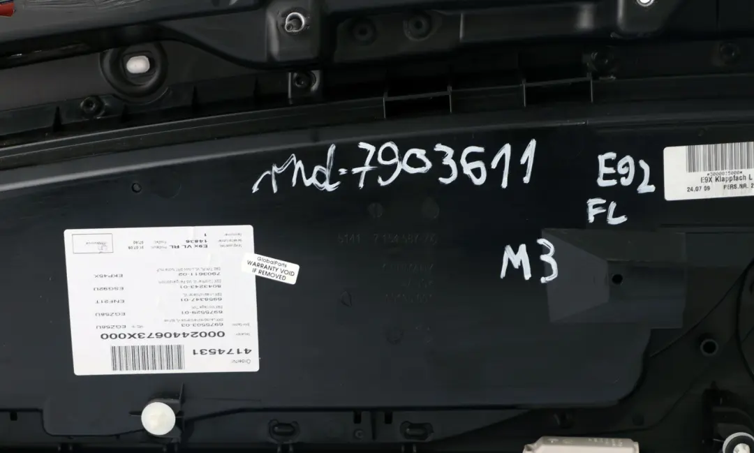 BMW 3 Series E92 E93 M3 Front Left N/S Door Card Lining Trim Leather Red - SKU rhd-7903611 - Part number 7903611