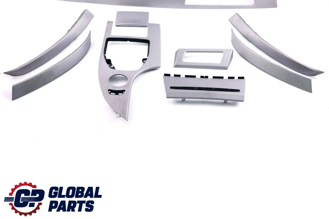 Set Strip Dashboard Interior Trim Alu Cube Pure to BMW 5 Series E60 E61 M Sport with Part number 7905346 BMW 5 Series E60 E61 M Sport Set Strip Dashboard Interior Trim Alu Cube Pure - SKU rhd-7905346 - Part number 7905346