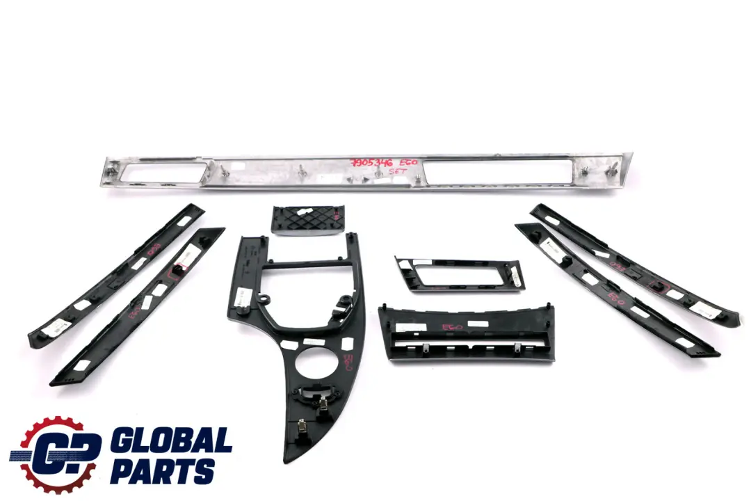 Set Strip Dashboard Interior Trim Alu Cube Pure to BMW 5 Series E60 E61 M Sport with Part number 7905346 BMW 5 Series E60 E61 M Sport Set Strip Dashboard Interior Trim Alu Cube Pure - SKU rhd-7905346 - Part number 7905346