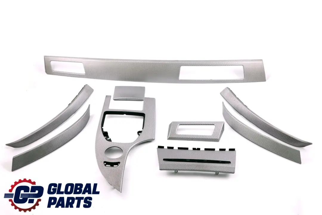 Set Strip Dashboard Interior Trim Alu Cube Pure to BMW 5 Series E60 E61 M Sport with Part number 7905346 BMW 5 Series E60 E61 M Sport Set Strip Dashboard Interior Trim Alu Cube Pure - SKU rhd-7905346 - Part number 7905346