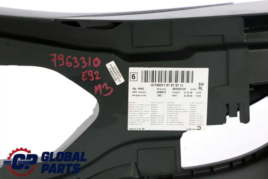 BMW 3 Series E90 E92 E93 LCI M3 Centre Console Leather Armrest Red Fuchsrot - SKU rhd-7963310 - Part number 7963310