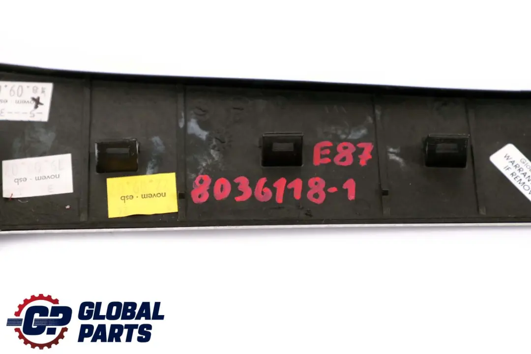 Ashtray Ash Tray Trim Cover Front Console Glacier Silber to BMW 3 Series E87 with Part number 8036118 BMW 3 Series E87 Ashtray Ash Tray Trim Cover Front Console Glacier Silber - SKU rhd-8036118-1 - Part number 8036118