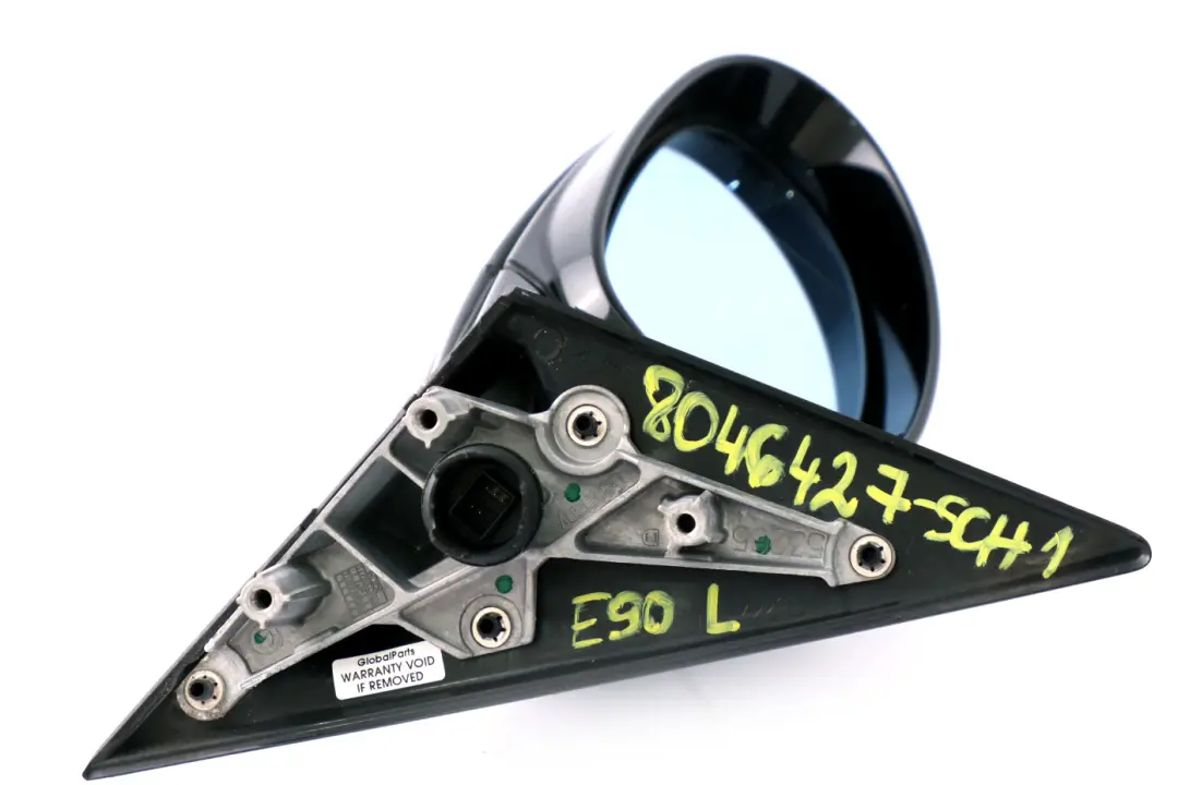 BMW 3 Series 1 E90 M Sport High Gloss Heated Left N/S Wing Mirror Schwarz Black - SKU rhd-8046427-SCH1 - Part number 8046427