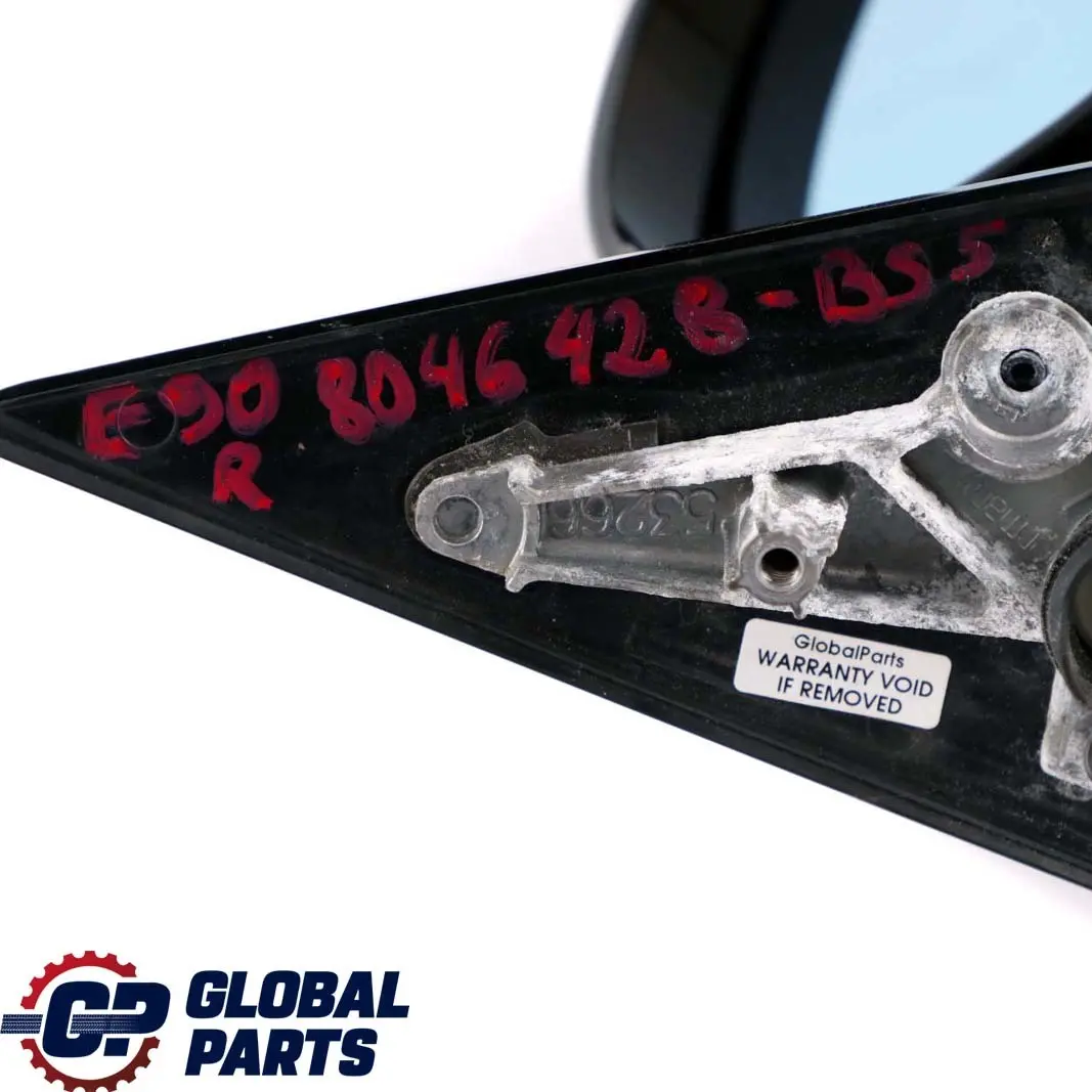 High Gloss Right Wing Mirror O/S Black Sapphire 475 to BMW 3 Series 5 E90 M Sport with Part number 8046428 BMW 3 Series 5 E90 M Sport High Gloss Right Wing Mirror O/S Black Sapphire 475 - SKU rhd-8046428-BS5 - Part number 8046428