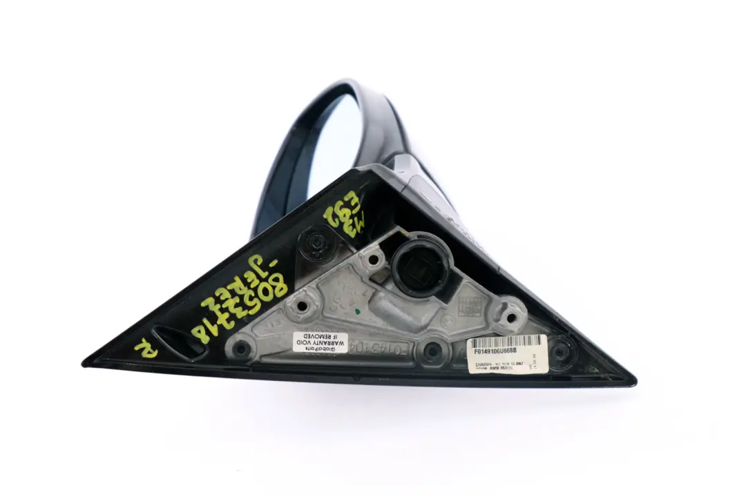 High Gloss Right Mirror Wing O/S Heated Memory Jerez Black to BMW 3 Series E92 M3 with Part number 8053718 BMW 3 Series E92 M3 High Gloss Right Mirror Wing O/S Heated Memory Jerez Black - SKU rhd-8053718-JEREZ - Part number 8053718
