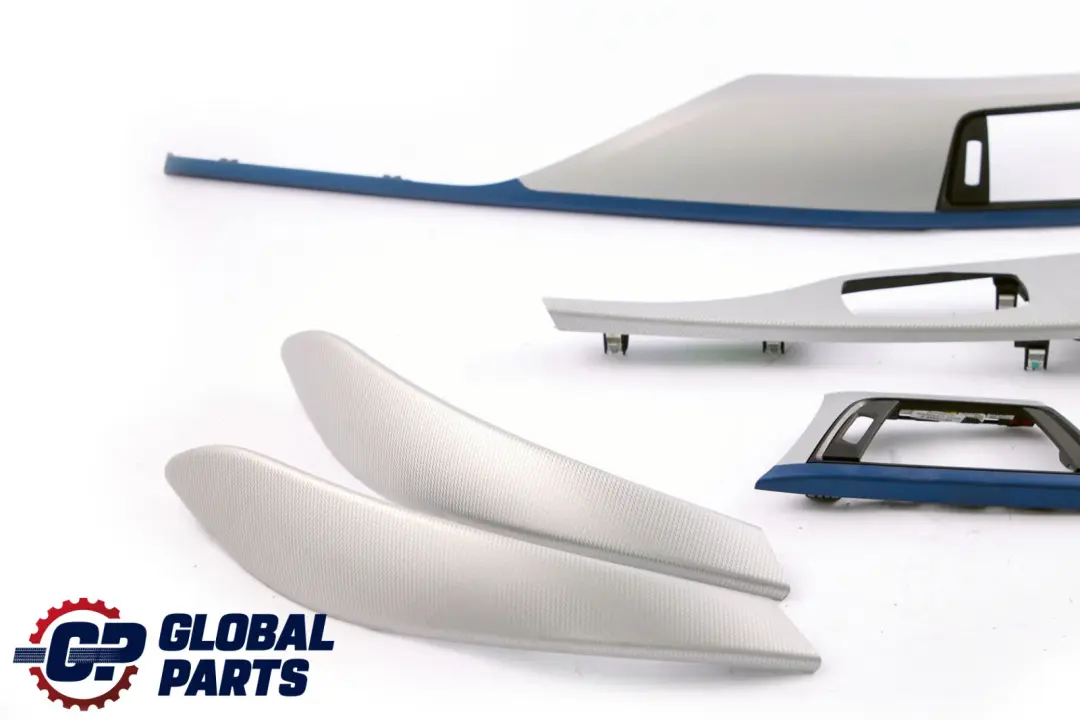 BMW 3 Series F30 Set Interior Trim Strip Dashboard Cover Hexagon Alu Blue Matt - SKU rhd-8064251 - Part number 8064251