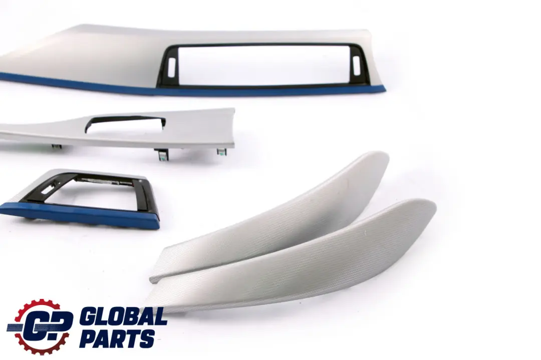 Set Interior Trim Strip Dashboard Cover Hexagon Alu Blue Matt to BMW 3 Series F30 with Part number 8064251 BMW 3 Series F30 Set Interior Trim Strip Dashboard Cover Hexagon Alu Blue Matt - SKU rhd-8064251 - Part number 8064251