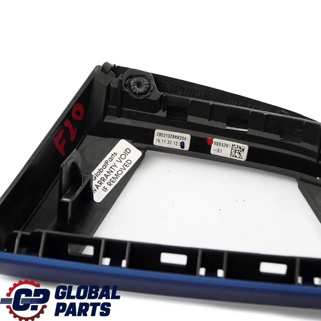 Trim Panel Dashboard Cover Driver Alu Hexagonal Blue Matt to BMW 1 2 F20 F21 F22 with Part number 8064261 BMW 1 2 F20 F21 F22 Trim Panel Dashboard Cover Driver Alu Hexagonal Blue Matt - SKU rhd-8064261 - Part number 8064261