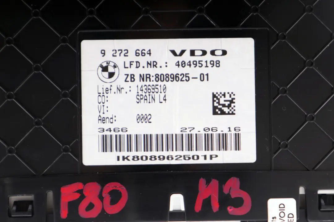 BMW 3 4 Series F80 M3 F82 M4 Petrol Instrument Cluster Speedo Clocks 8089625 - SKU rhd-8089625 - Part number 8091040